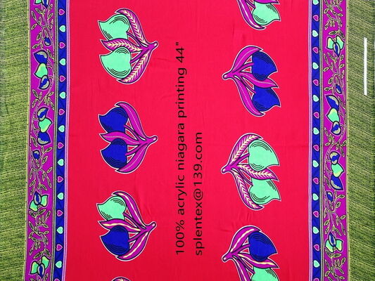 Buy Vibrant Acrylic Niagara Print Fabric : The Perfect Material For Tropical Sarongs And Summer Skirts online manufacture